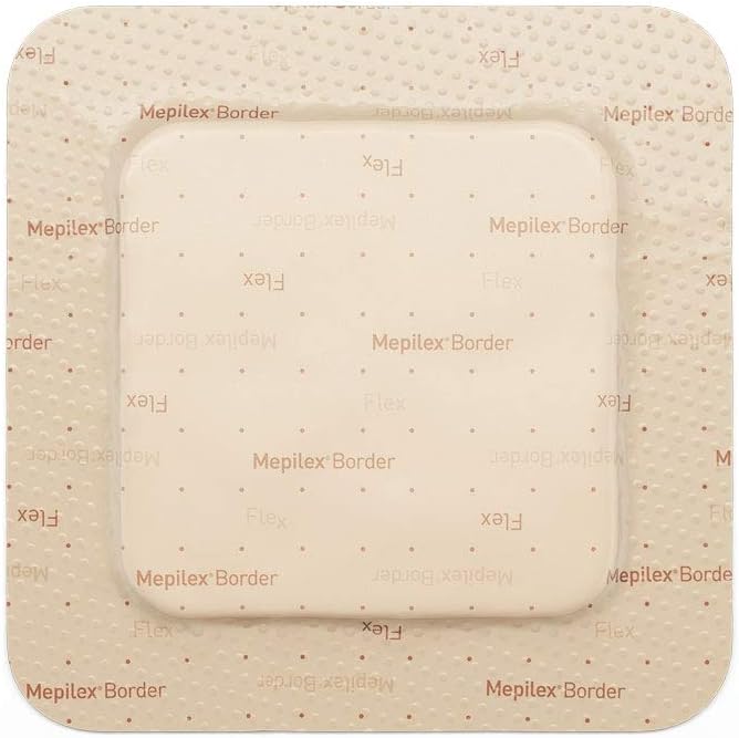 Mepilex Border Flex Pansement auto-adhésif en mousse de silicone souple et stérile 10 x 10 cm