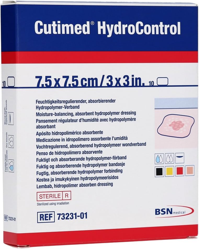 CUTIMED Hydrocontrol 7,5 x 7,5 cm Bte 10 Pansements Adhésifs