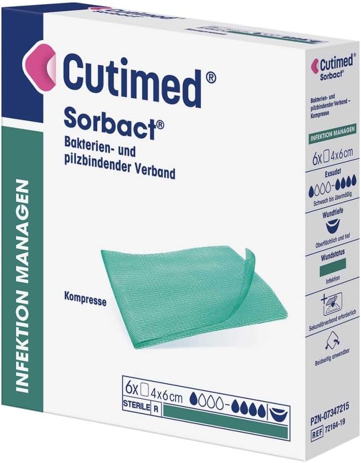 Cutimed sorbact Compresses Compresses 6 4 x 6 cm
