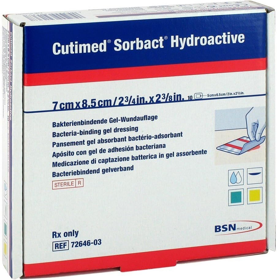 CUTIMED Sorbact Hydroactive Kompressen 7x8,5cm 10 St