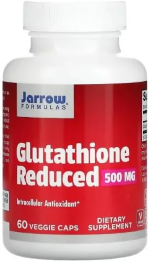 Jarrow Formulas Glutathion Réduit 500mg - 60 Vcaps - Antioxydant Puissant - Complément Alimentaire de Qualité Supérieure