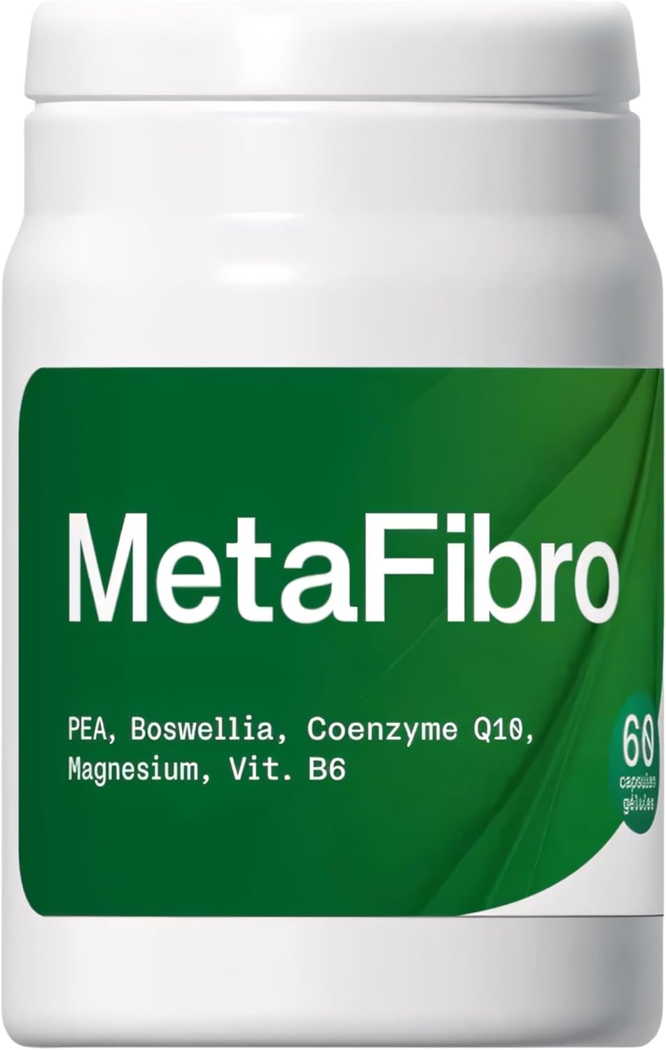CBXMedical MetaFibro - Complément alimentaire naturel énergie & bien-être - Réduit la fatigue, soutien système nerveux, anti-oxydant CoQ10, PEA, Boswellia, magnésium bisglycinate, 60 gélules, végan