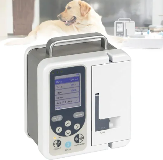 Pompe à Perfusion Portable, Pompe à Perfusion Vétérinaire Rechargeable, Pompe à Perfusion Volumétrique avec écran LCD, Interface de Fonctionnement D'affichage Multifonction