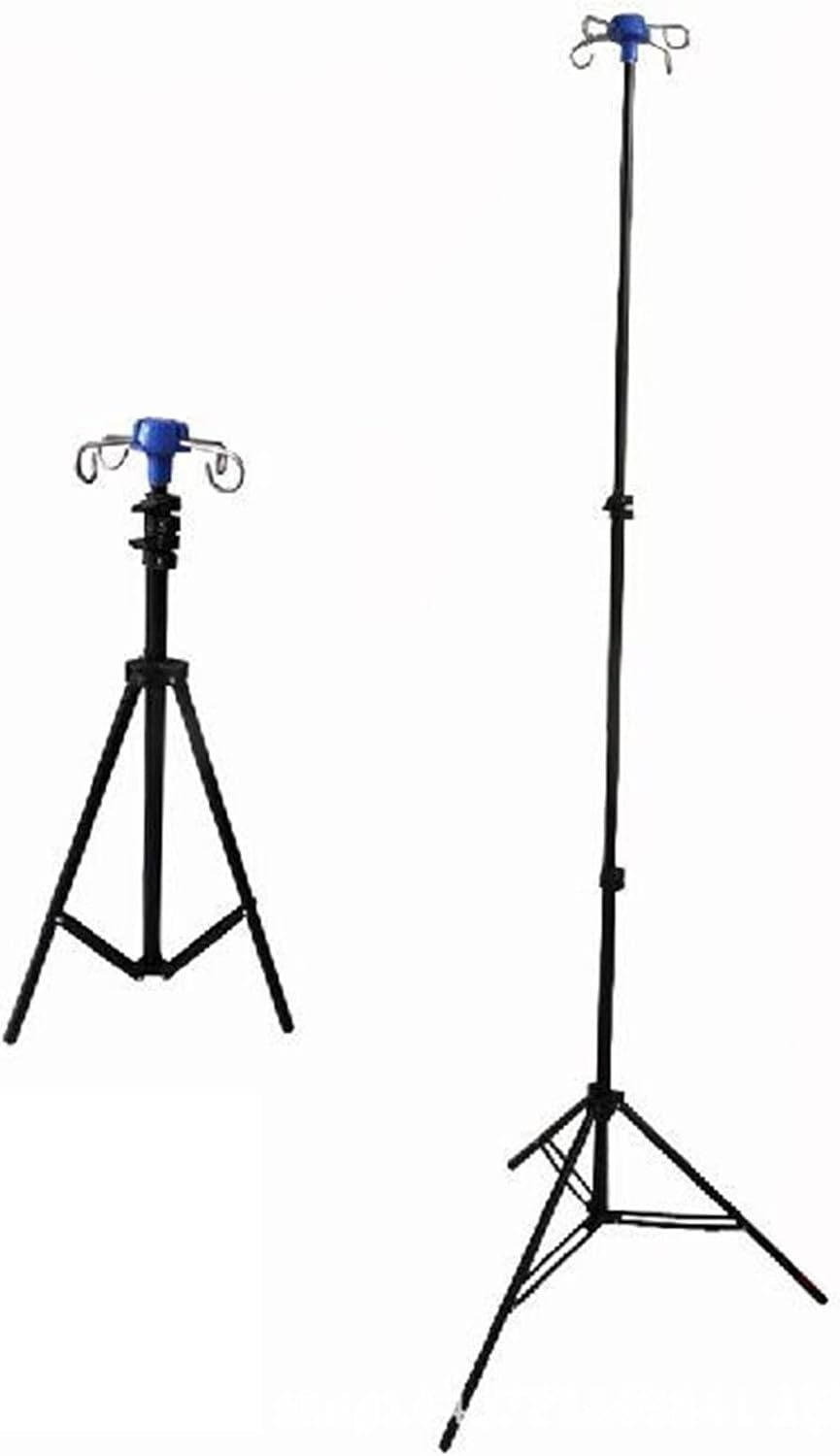 Support De Perfusion Médical Portable, Potences pour Intraveineuse Pliable avec 4 Crochets en Alliage D'aluminium Support À Perfusione pour Personnes Âgées, Hôpital Et Clinique