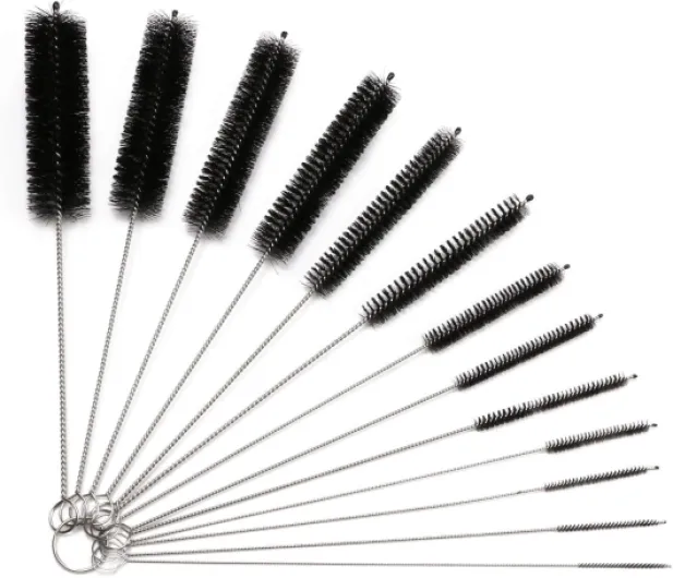Vicloon Tube Brosse de Nettoyage 13pcs Kit, Brosse de Nettoyage Tube pour Bouteille en Verre Bébé Biberon Bouilloire Clavier, Tuyau Brosses de Nettoyage 13pcs-noir