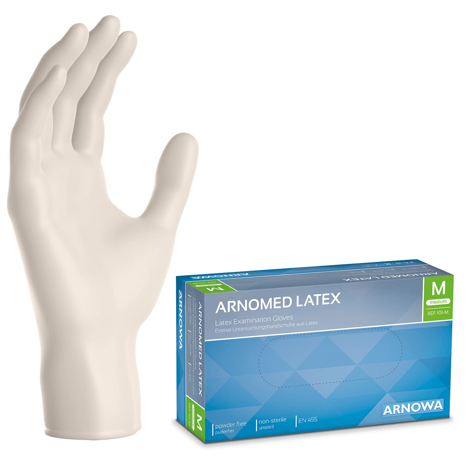 Gants jetables en latex taille M blanc, Gants chirurgicaux et de laboratoire en nitrile, Moufles en latex XS, S, M, L, XL, XXL M Blanc 100