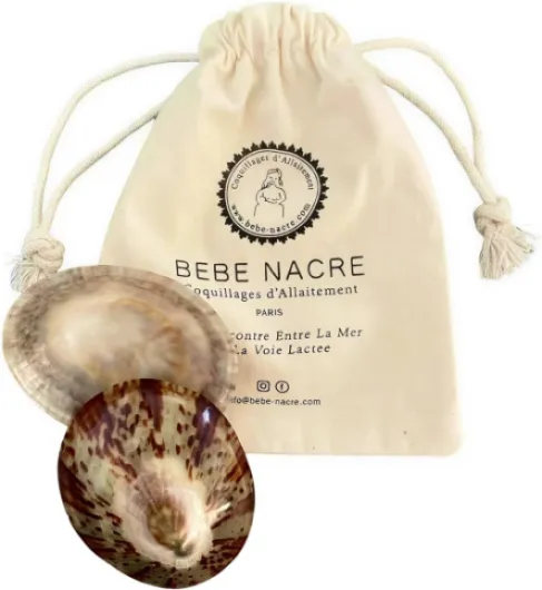 Bébé Nacre Coquillages Allaitement 100% Naturels, Atelier Français Artisanal, Protection Cicatrisation mamelons, Apaise Soulage les crevasses, Coupelles Écologique et Réutilisable, Nacre, (Small) S (Lot de 1)