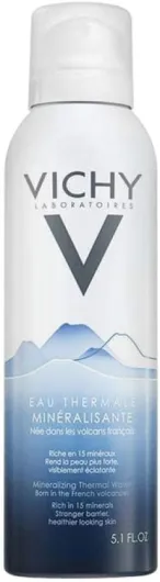 Vichy, Brumisateur d'Eau Thermale Minéralisante, Riche en 15 Minéraux, Diminue les Sensations d'Inconfort et Calme les Irritations, Visage et Corps, Peaux Sensibles, Format Spray, 150ml Eau Thermale 150 ml (Lot de 1)