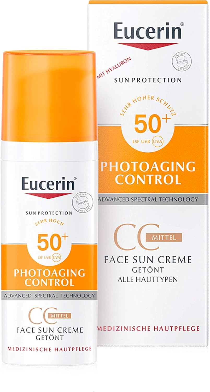 Eucerin Photoaging Control Face Sun CC Creme getönt LSF 50+ mittel, 50 ml Crème