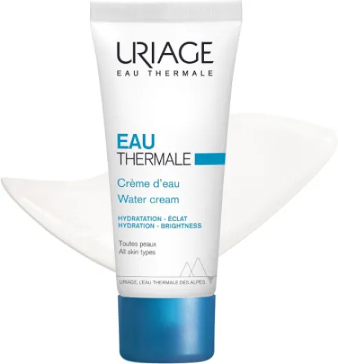 Eau Thermale Crème Hydratante Visage à l'Acide Hyaluronique - 24H d'Hydratation - Illumine le Teint - Crème Hydratante Légère et Rafraîchissante - Parfum Floral Délicat - Non Comédogène - 40ml 40 ml (Lot de 1)