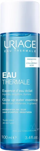 Essence d’Eau Éclat avec Acide Hyaluronique - Hydrate - Purifie et Resserre les Pores - Parfum de Bergamote et de Pêche - Haute Tolérance - 96% d’Ingrédients d’Origine Naturelle - 100 ml