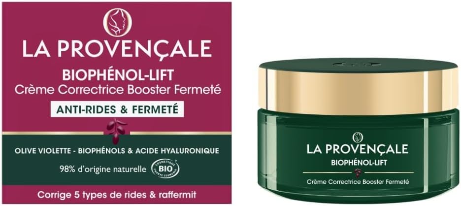 Biophénol-Lift - Crème Correctrice Booster Fermeté Anti-Rides & Fermeté - Olive violette - Biophénols & Acide hyaluronique - Tous types de peaux - Efficacité Prouvée - 50 ml Sans parfum 50 ml (Lot de 1)