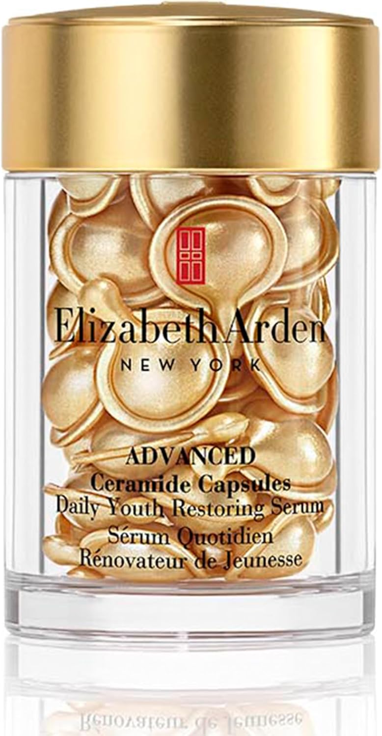 Elizabeth Arden, Advanced Ceramide Capsules, Sérum Quotidien Rénovateur de Jeunesse, Soin Skincare, Sérum Triple Effet Anti-Âge, Lutte contre les rides et ridules, Répare et Hydrate 30 capsules