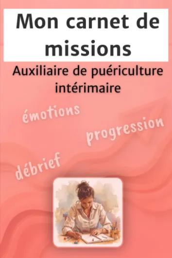 Mon carnet de missions Auxiliaire de puériculture intérimaire: Débrief, émotions et progression, le carnet idéal pour tes missions d’intérim en Petite Enfance