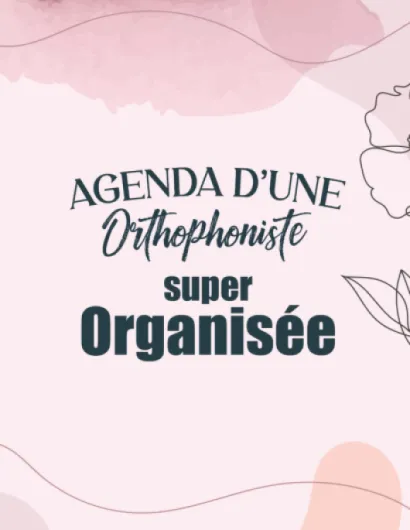 Agenda une Orthophoniste organisée: planificateur mensuel et semainier pour l'école et le bureau , 12 mois , une semaine sur deux pages pour Orthophoniste