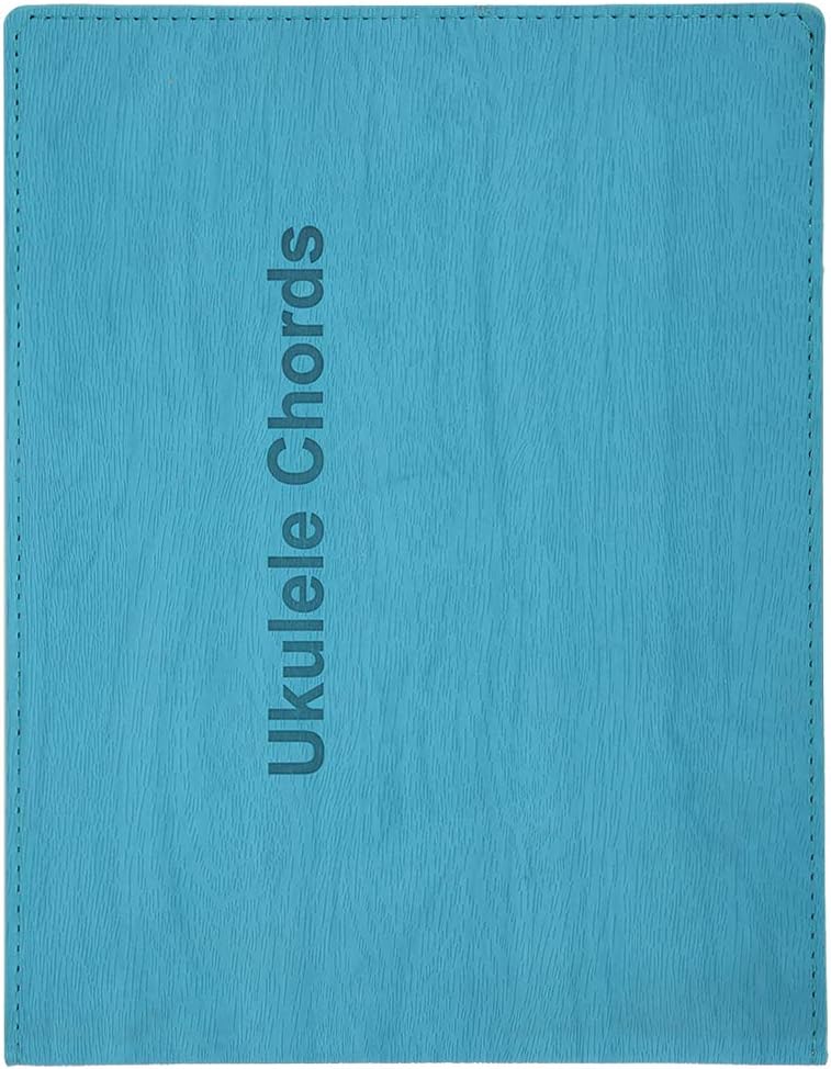 Livre d'accords de ukulélé portable, 180 positions de 12 séries de accords C à B, dimensions pliées 23.5 x 18cm, PU durable, pour apprentissage et enseignement de ukulélé,