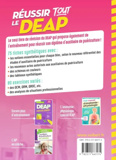 Réussir tout le DEAP en 75 fiches de révision et 80 entrainements - Pour les auxiliaires de puériculture: 5 blocs - 10 Modules - Adapté au nouveau référentiel AP