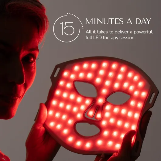 Adara Skin Lite Masque facial à LED avec thérapie par lumière rouge, 1072 nm proche infrarouge profond, anti-âge et raffermissant, réduit les ridules, les rides et les rougeurs (vert opale)