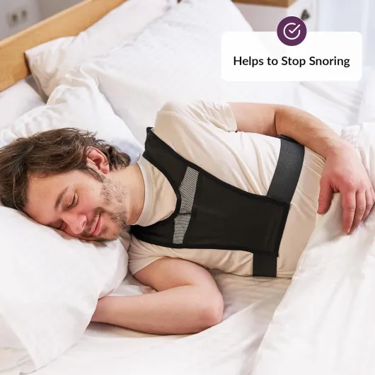 Gilet Anti Ronflement - Appareil Anti Ronflement pour Dormir sur Le Côté - Balle pour Empêcher de Dormir sur Le Dos - Thérapie Positionnelle Apnée du Sommeil - Léger et Réglable