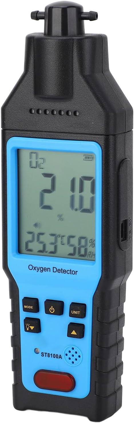 Testeur de Concentration D'oxygène Portable, Testeur de qualité de L'eau, Boîtier ABS, Détecteur de Gaz O2