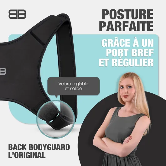 Correcteur Posture - Redresseur Dos - Ceinture Dos Homme - Ceinture Dorsale Femme - Correcteur de Posture Femme et Homme - posture corrector Noir M