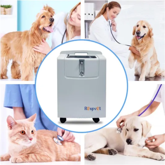 Appareil à oxygène pour la maison, débit réglable 5L, silencieux ≤ 45 dB, alimentation AC/DC pour animaux domestiques