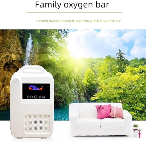 Appareil électrique portable à oxygène – Booster d'air à ions négatifs avec canule et étui de transport – Machine à oxygène compacte pour la maison, les voyages, l'extérieur et la voiture