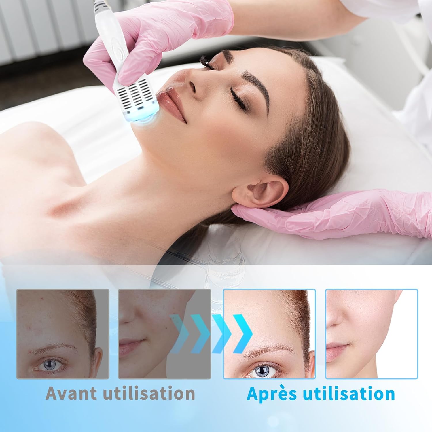 7 En 1 Hydratante Machine à Oxygène à Hydrogène Profession Nettoyage En Profondeur Microdermabrasion Exfoliante Petit Appareil De Beauté à Bulles éliminer Les Rides Dermabrasion