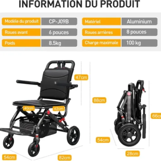 Test Care Parents CP-J09B : le fauteuil roulant léger qui dépanne bien en sortie