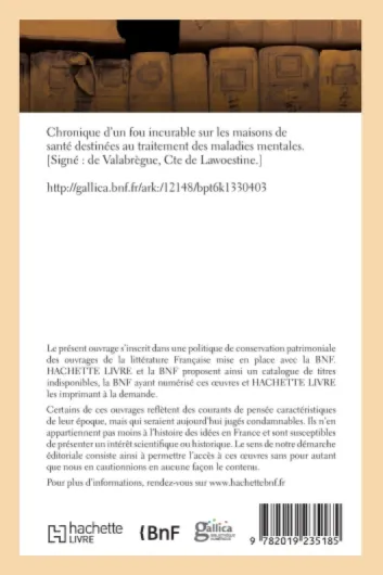 Chronique d'un fou incurable sur les maisons de santé destinées au traitement des maladies mentales