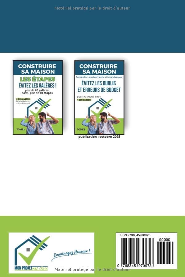 Construire sa maison: 70 questions (+ Bonus vidéos & Tableur ) pour éviter les emmerdes !