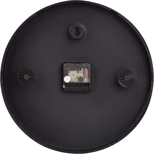 Horloge Murale Ronde, 30.5 cm, Facile à Lire, Silencieuse, Fonctionnement à Piles, Noire Classique Noir
