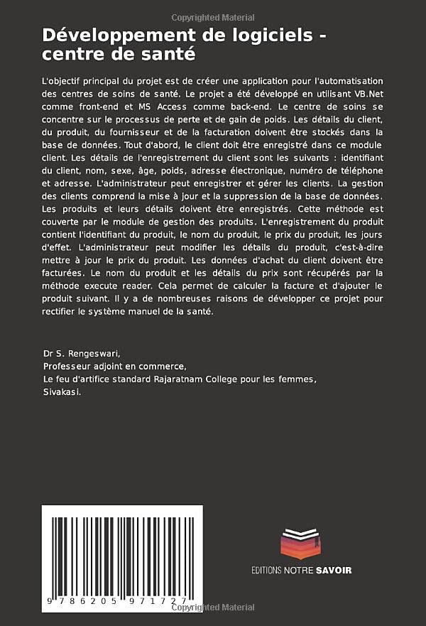 Développement de logiciels - centre de santé: Utilisation de Visual Basic