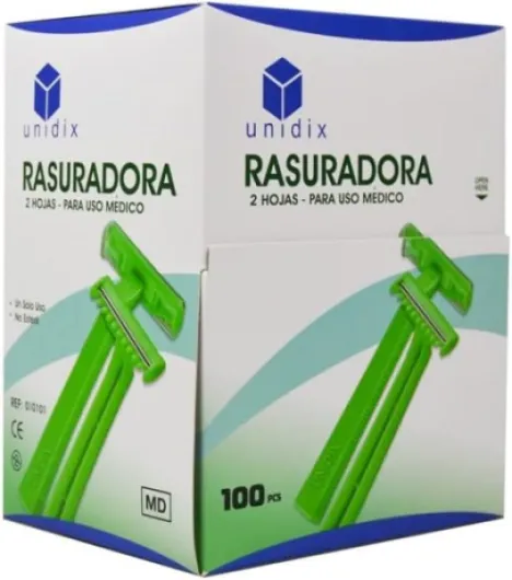 Médicale - Rasoirs Jetables - 2 Lames - Boîte Distributrice de 100 Unités - Convient pour Usage Médical / Hôpitaux / Centre de Santé / Studio Tatouage / Centres d'Esthétique - Non Stériles