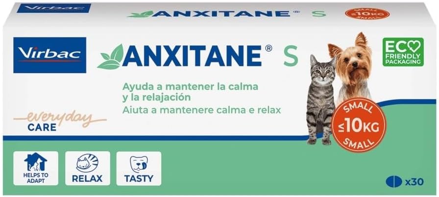 Virbac Anxitane pour Chat/Chien S 30 Comprimés