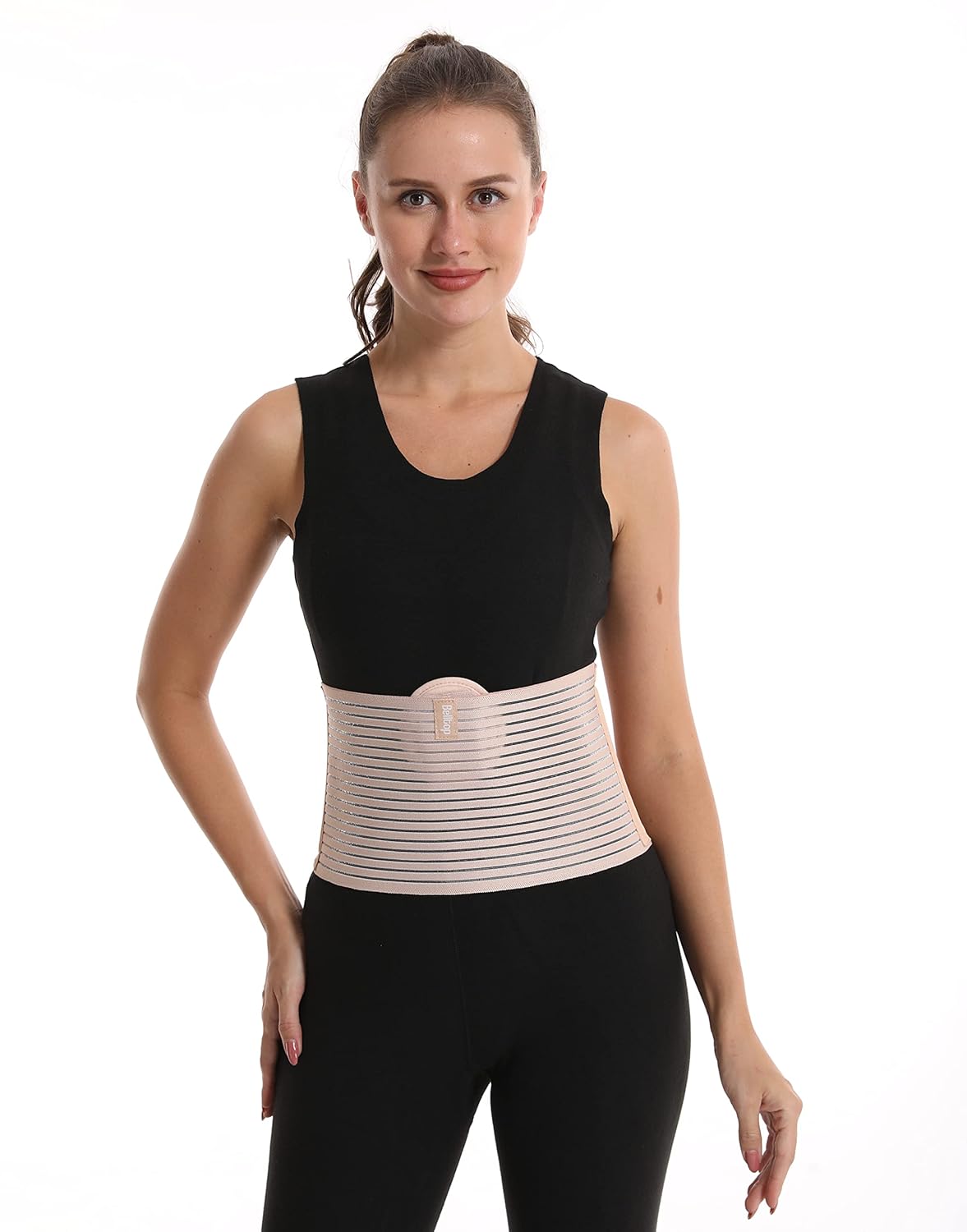 Ceinture pour hernie ombilicale - Ceinture abdominale homme avec coussinet de compression - Ceinture abdominale femme - ceinture post partum - Ceinture médicale ventre avec soutien ombilical (S/M) S/M (62 à 98 cm de circonférence du nombril)