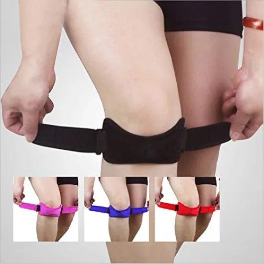 Genouillère Bandage, Ajustable, Protection de Genou, pour la douleur ligamentaire/articulaire, rotule tendinite genou, trouble de suivi de la rotule - Taille Unique- NOIR