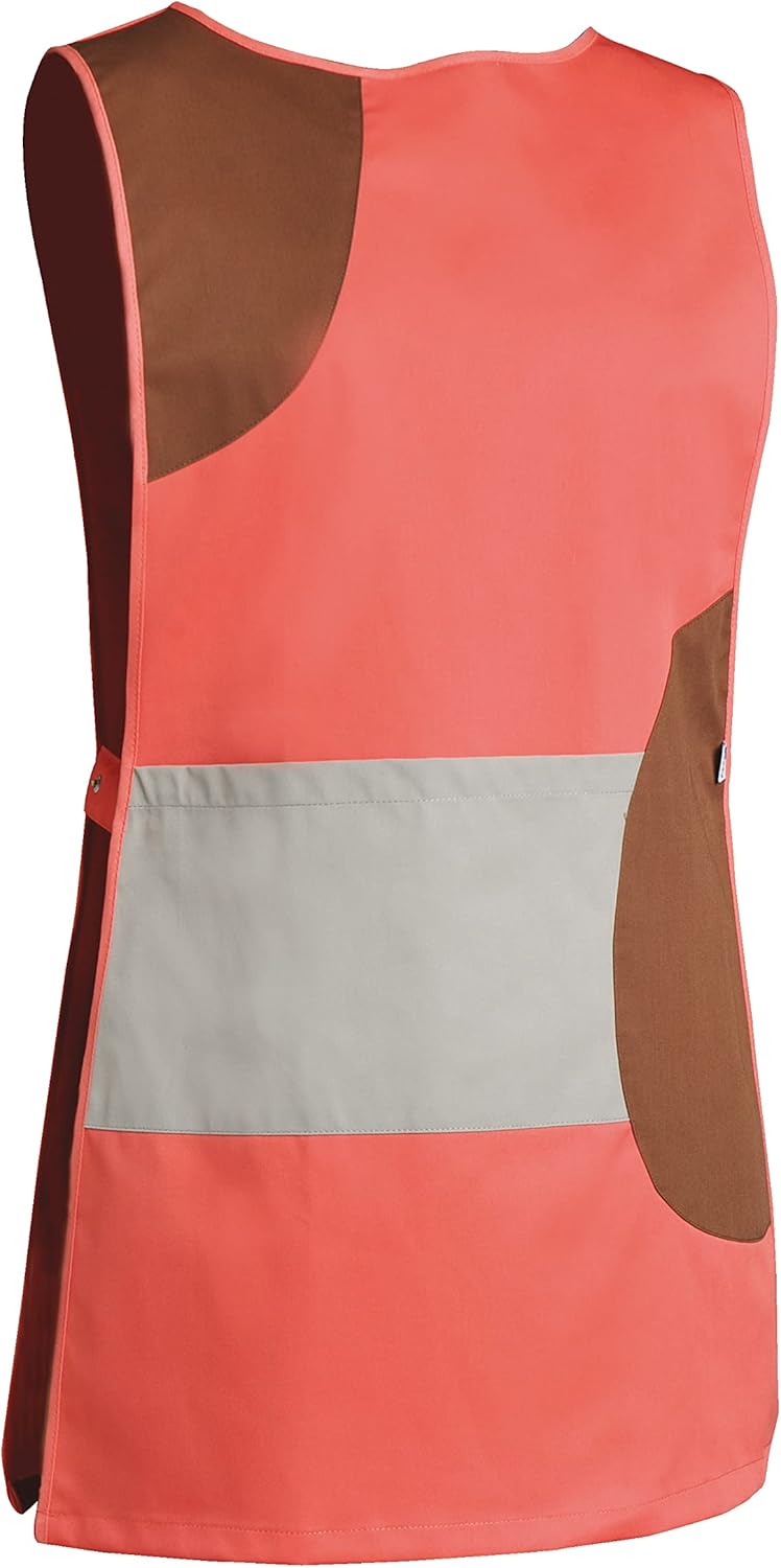 Chasuble ménage femme professionnelle médicale entretien nettoyage - Vêtement de travail adulte pour agent d'entretien, instituts médicaux réglable par pattes, taille S à XXL - S Abricot