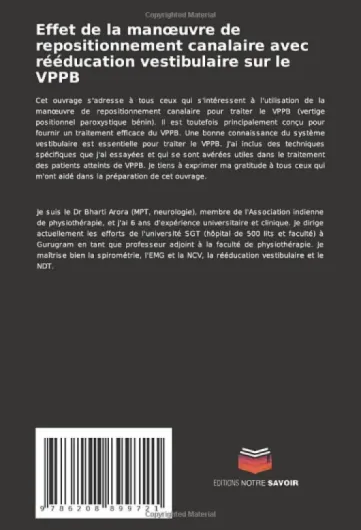 Effet de la manœuvre de repositionnement canalaire avec rééducation vestibulaire sur le VPPB