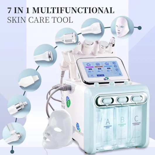 Machine faciale professionnelle à hydrogène-oxygène, appareil de soin de la peau du visage 7 en 1 pour la maison et le salon de beauté, cadeau créatif pour les femmes