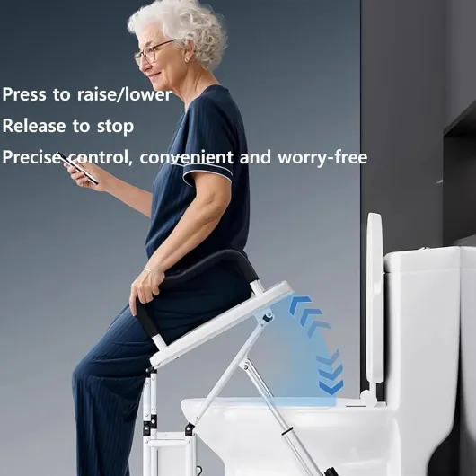 Siège de toilette électrique avec poignées, élévateur électrique pour personnes âgées et handicapées, élévateur inclinable avec support de 200 g, aide à la sécurité de la salle de bain
