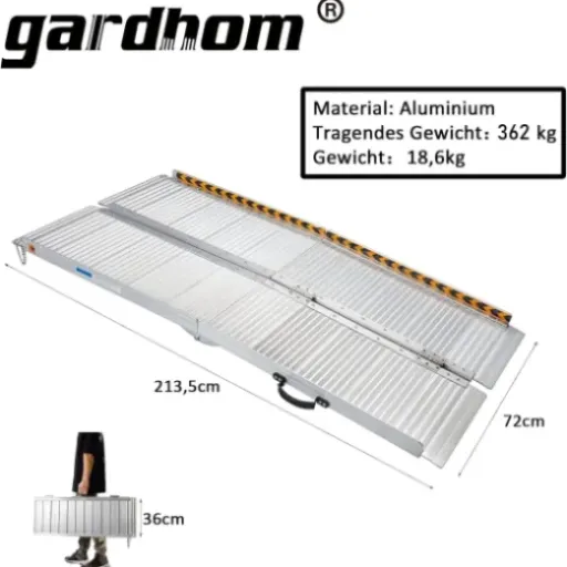 Test Rampe gardhom 213,5 x 72 cm : la grande rampe costaud mais pas vraiment légère