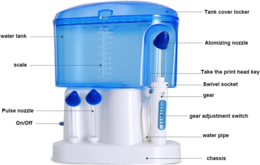 ETELIN Électrique Neti Pot Lavage Nasal Nettoyage Nasal, Machine De Nettoyage De Nez 1000ml Douche Nasale Irrigation avec 4 Becs Nettoyant Nasal pour Adultes Enfants