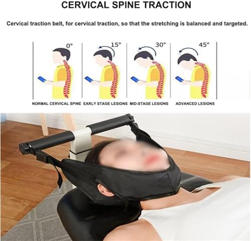 Generisch Lit de traction pour douleurs lombaires et cervicales, appareil d'étirement du corps, idéal pour les hernies discales et les vertèbres