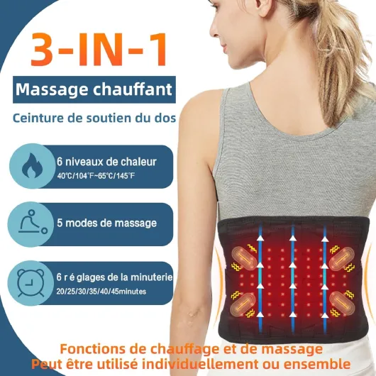 Test HONGJING Ceinture de Massage à Lumière Rouge : une ceinture lombaire qui fait le job sans faire de magie