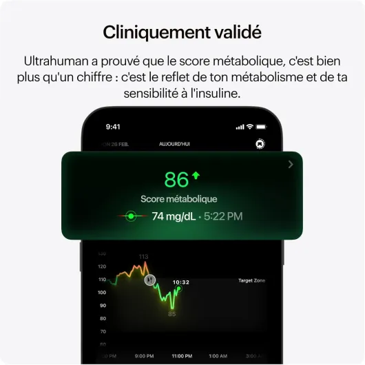 M1 - Surveillance intelligente de la glycémie via application - optimiser votre alimentation - Surveillance continue de la glycémie, capteurs CGM Freestyle Libre 2 Plus avancés (4 capteurs) M1-4