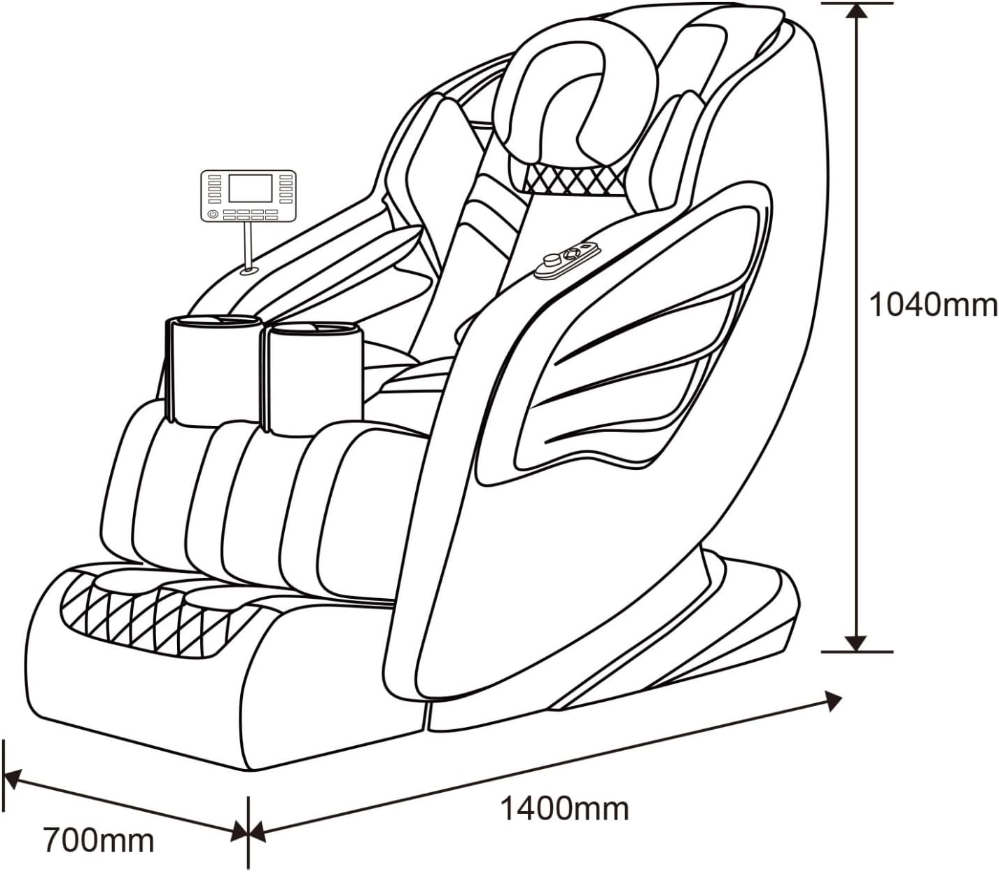 Sanotechnik® Chaise de Massage Luxe Noire – Zéro-Gravité, 8 Mouvements de Pression, 3D-Body-Scan, Coussins Gonflables pour Pieds et Jambes, Fonction Chauffante, Bluetooth – Réf - MA2601