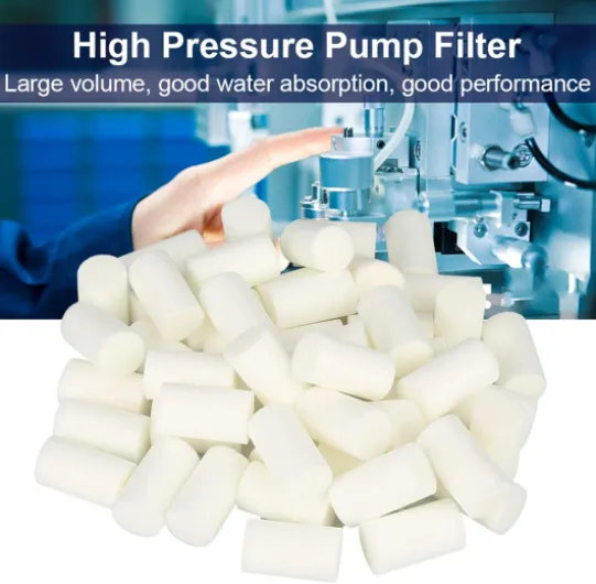 Compresseur 4500 psi, filtres nébuliseurs, noyau de filtre de pompe, bonne performance, 2 x 3,5 cm, bonne absorption d'eau, filtre de pompe haute pression