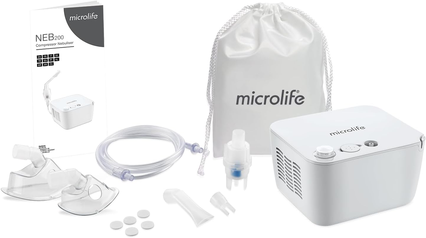 NEB 200 Nébuliseur, Garantie 5 ans, Qualité Professionnelle, Utilisation Intensive, Vitesse de Traitement Ultra-Rapide, Tous Types de Médicaments, Remboursement LPPR