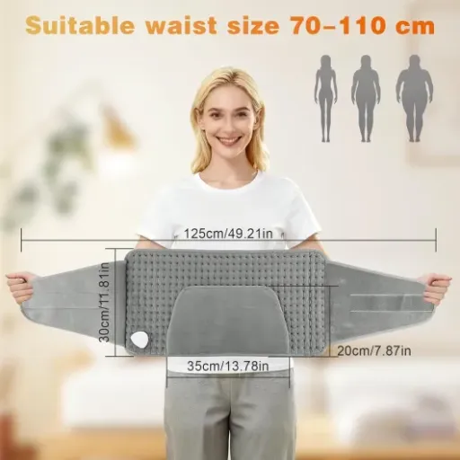 Test Coussin Chauffant Électrique 122x30cm Kujizpu : la grande ceinture qui réchauffe bien le dos sans se prendre la tête